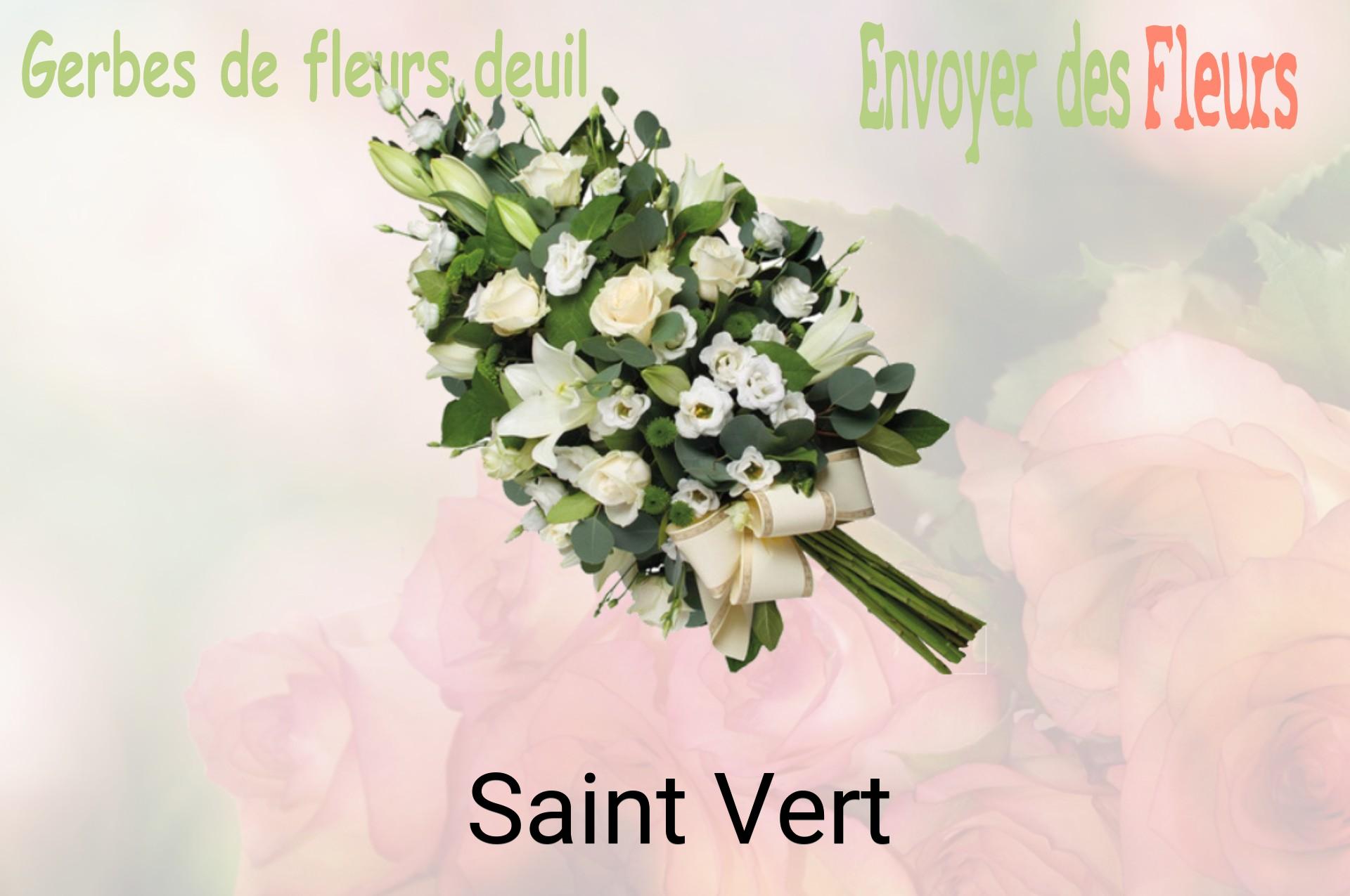 Gerbe de fleurs de deuil livrée à Saint-Vert